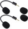 Create idea 2 Microfoni Di Ricambio Da 3,5 Mm Compatibile Con Razer BlackShark V2 V2 Pro V2 SE Microfono Auricolare Con Manicotti In Spugna Di Ricambio Accessori Per Auricolari Nero