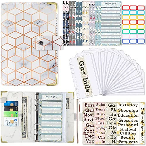 Budgetplaner Budget Binder,A6 Budget Binder Budgetplaner,Budget Planner Geldumschlä Umschlagmethode, A6 Ringbuch, Cash Stuffing, Sparbuch mit Folien, Geld Sparen Mappe