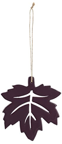 Blätter Herbstblätter Holz Aufhänger Lackiert Beere oder Lila Herbst Deko 13,5cm, Farbe:Lila