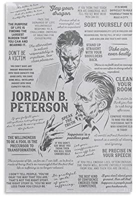 Inspirierende Poster, Jordan Peterson, viele Zitate, Wandkunst, Poster, Drucke, Heimdekoration, Bild, Leinwand, Gemälde, Poster, 50 x 75 cm