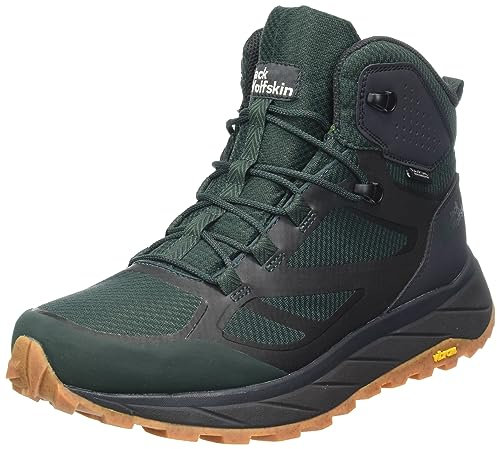 Jack Wolfskin Herren TERRAVENTURE Texapore MID M Wanderschuh, Black Olive, 47 EU (12er Pack)