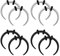 Longbeauty 8 Pcs 16G Hufeisen Nasenringe Kit, Edelstahl Pinchers Septum Hoops, Tapered Büffel Piercingringe Ohrringe, Körper Schmuck, 12mm Innendurchmesser
