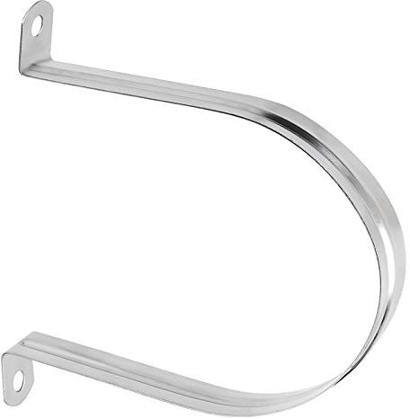 DTGN 150x18x110mm(LxWxH) Deux Trou Sangle - 1 Paquet - Bonne pour Industriel 110mm Diamètre Tuyau Fixation - 304 Inox Acier Rigide Tuyau Sangle Collier - Argenté