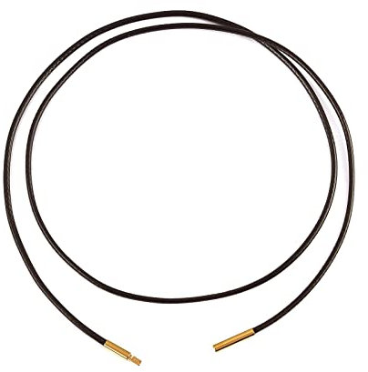 TOFIMA 1PC 45/50/60cm Leather Chain Necklace Leather Cord Wax Rope Chain With Stainless Steel Clasp For Women/Men DIY Necklace Jewelry (Color : C-Brown 1.5mm, Size : 50cm)