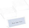 BENECREAT 12 Uds. Placas de Nombre Acrílicas para Escritorios con Película Protectora, Soporte de Letrero de Escritorio Transparente En Forma de L de 35x216x74 mm para Oficina, Colegio