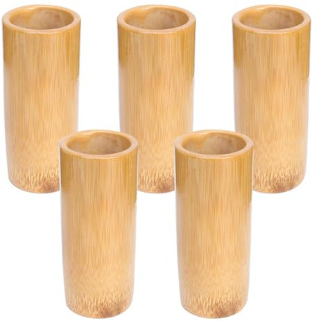 Healeved 5pièces Tasses De Ventouse Bambou Pour Massage Corporel Accessoires De Thérapie De Ventouse Ustensiles De Massage Outils De Soin Du Corps