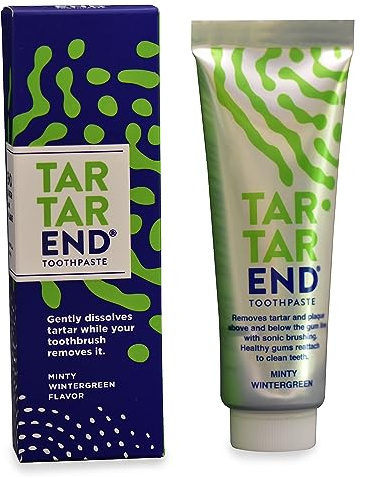 TartarEnd Toothpaste for Tartar Removal - Tartar Control Toothpaste to Remove Tartar and Plaque from Teeth at Home and Prevent Tartar and Plaque Buildup - 3.4 oz Tube, 1-Pack (Minty Wintergreen)