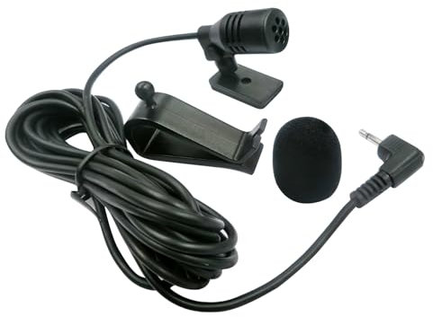 Numlot Micrófono de 3,5 mm,Radio de Coche Externo Bluetooth,Micrófono estéreo para automóvil,Micrófono para Radio De Coche,para Unidad Principal del vehículo con estéreo,Radio,GPS y DVD habilitados