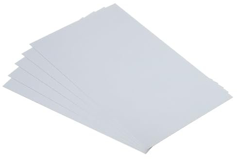 PATIKIL 5 Láminas de Acero Galvanizado, Placas de Acero Galvanizado de 15x10cm y 0.5mm de Grosor para Reparación de Tejados, Fijación, Manualidades y Proyectos de Bricolaje