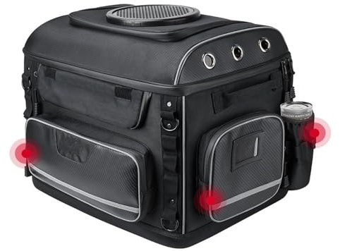SIMICASE Motorradgepäck Motorrad Haustier Tasche Haustier Hund Träger Mit Beifahrersitz Gepäckträger Für MT07 Für MT09 R1 Motorrad Hecktasche