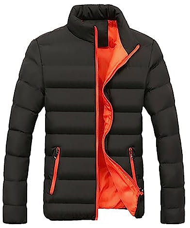 Generisch Steppmantel Herren Lang Winter Bomberjacke Herren Winter Wollmantel Beige Mantel Kostüm Regenjacke Fahrrad Herren Kapuzenmantel Herren Lammfelljacke Herren Wollmantel Beige Orange 5Xl