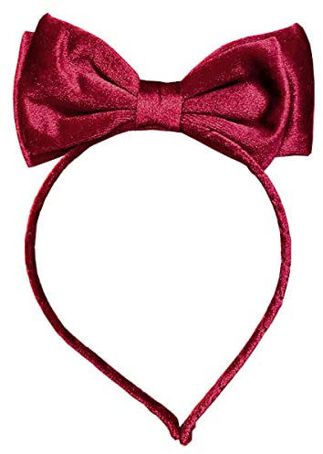 scicent Haarband Damen Schleifen-Stirnbänder Rote Schleife Haarschmuck Modisch Süßer Haarreifen Große Schleife Kopfschmuck für Frauen Mädchen Party Cosplay (Rot) - 3004