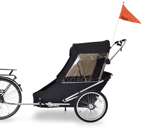 Wike Special Needs Trailer - Large Includes Stroller and Jogging Kit - Black