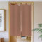 Surwin Japanese Noren Doorway Curtain Solid Color Cotton Linen Half-Door Curtain Window Treatment Tapestry for Kitchen Bistro Partition Shading Shops Home Restaurant (Khaki,90x200cm)