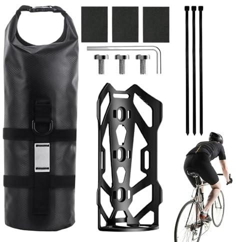 1/2 Set Fork Bag - Pannier Rack Bag, Roll Top Fork Bag | Lightweight Front Fork Bag for Bikepacking Cycling Touring Mountain Adventures, Front Fork Bag Accessories Pouc
