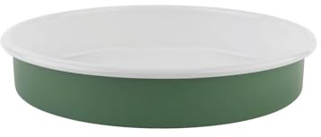 Sallys Emaille Ofenform - Ø32 cm, Ofenfest bis 230 Grad, Induktionsgeeignet, Aromaneutral (Olivgrün)