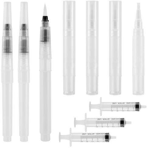 Oaklynet 10 Stück Leere Nagelölstifte, Ausbesserungslackstift, Lipglossbehälter, Touch Up Paint Pen, Wandfarben-Reparaturset, Für Nagelhautöl, Aqua Doodle, Wasserpinsel