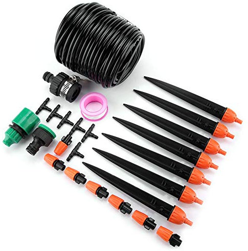 Kit de Riego por Goteo de Agua, Bomba de Agua, Temporizador, Carga Solar, Dispositivo Automático de Jardín, de Riego por Goteo, 10M