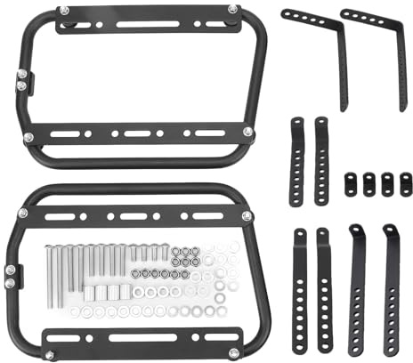 Supports latéraux pour Moto, Support de sacoches en Acier au Carbone, Supports à Forte capacité de Charge, Barre de Fixation latérale Compatible avec la Plupart des coffres latéraux rigides