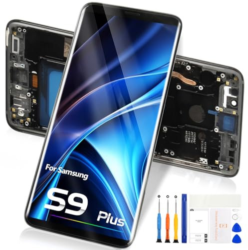 Atwist LCD Écran pour Samsung Galaxy S9 Plus G965 - Ecran pour Galaxy S9 Plus LCD Display pour Galaxy S9+ Écran Tactile Digitizer Assembly SM-G965F SM-G965U (Noir avec Cadre)