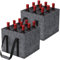Lifewit Lot de 2 Sac Bouteille avec Poignées, Porte Bouteille en Feutre Robuste avec 9 Compartiments, Sac de Transport pour 9 Bouteilles de 1,5 L de Vin, Bière, Champagne, 30 x 30 x 26 cm