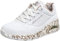 Skechers Damen Sneakers, White Durabuck/Rose Gold Print Trim, 36.5 EU