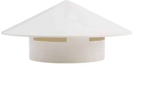 Chapeau de Pluie en PVC Élégant pour Aérations de Toit, Alliant Fonctionnalité et Beauté (110 mm)