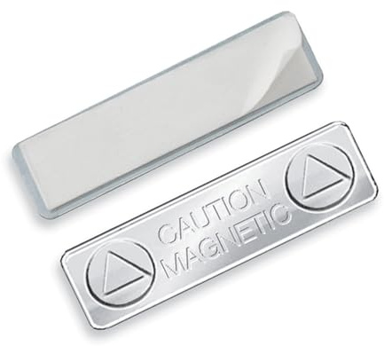 2 Stück – Super starker magnetischer Ausweishalter, Namensschild-Rückseite mit Klebstoff – robuste magnetische Rückseite für Namensschilder – einfache Befestigung an Kleidung, Uniformen Specialist ID