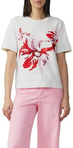 s.Oliver Leichtes Kurzarm-Sweatshirt mit Print und Pailletten