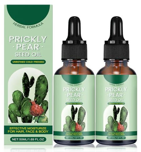 Kaktusfeigenkernöl Bio Kaltgepresst, Anti-Aging-Öl gegen Falten und Augenringe, Prickly Pear Seed Oil, Reines Kaktus Ätherische Öle, Kaltgepresstes Kaktusfeigenöl (2)