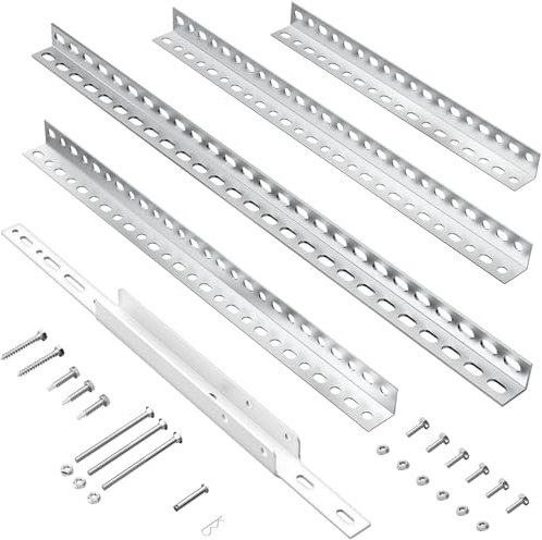 Garage Door Opener Hanging kit, Universal Garage Door Opener Installation Kit, Galvanized Garage Door Angle Iron Bracket and Mounting Hardware