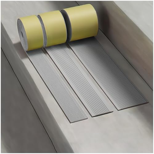 Profilé de Transition Autoadhésif, Nez d'escalier antidérapant, Largeur 5cm/8cm/10cm, Convient aux carrelages, parquets, escaliers(Gray,10cm/0.32Ft x 3.0m/9.8Ft)