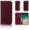 32nd Classic Series - Real Leather Book Wallet Flip Case Cover For Apple iPhone X & iPhone XS, Real Leather Design With Card Slot, Magnetic Closure and Built In Stand - Burgundy