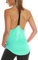 icyzone Damen Fitness Sport Tank Top Ärmelloses Sport Oberteil Yoga Gym Shirt (M, Ice Green)