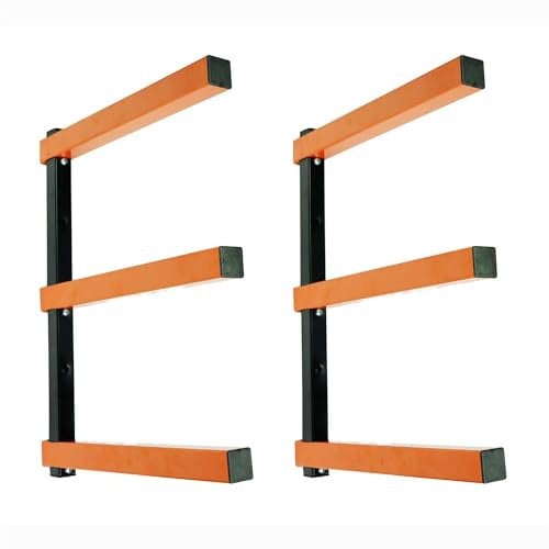 KASTFORCE KF1004 Holzregal mit 3 Ebenen, 50 kg Tragkraft pro Ebene, langlebige Blechschrauben, Holzregal, Werkstattregal