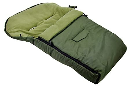 BAMBINIWELT Winterfußsack 90 cm – universaler Fleece-Fußsack für Babyschale, Jogger, Buggy & Schlitten – warm, wasserabweisend & waschbar – für 3- & 5-Punkt-Gurtsysteme (Olive)