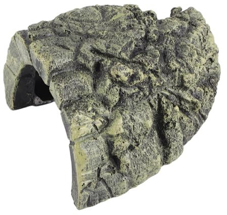 Terrario Tortugas de Tierra Cueva Tortuga Tierra Cueva Reptiles Tortuguera Cristal Cueva De Piedra Refugio Casa Escondida De Tortugas para Reptil Tortuga Rana Zoológico Adorno Decoración (L)