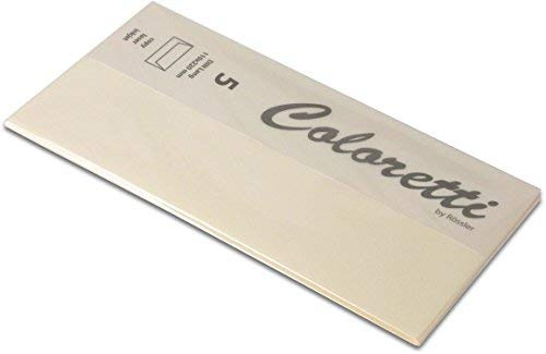 Rössler Papier Coloretti Briefumschläge - DL, 5 Stück, creme; Packungsinhalt: 5 Stück