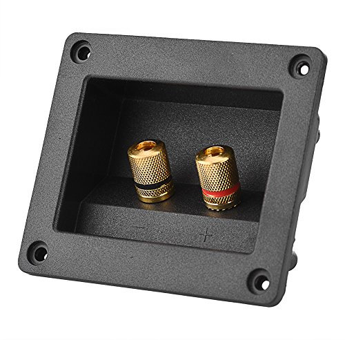 Speaker Terminal Box, Acoustic Components for HiFi Speaker 2 Copper Binding Post Terminal Cable Connector Box Shell for DIY