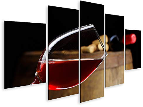 islandburner Quadro su tela Bicchiere di vino con barile Quadri Stampe x soggiorno