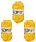 myboshi Häkel- und Strickgarn | Samt | Chenillegarn | Plüschwolle | 3er Pack Ball | 813 Lion Gelb
