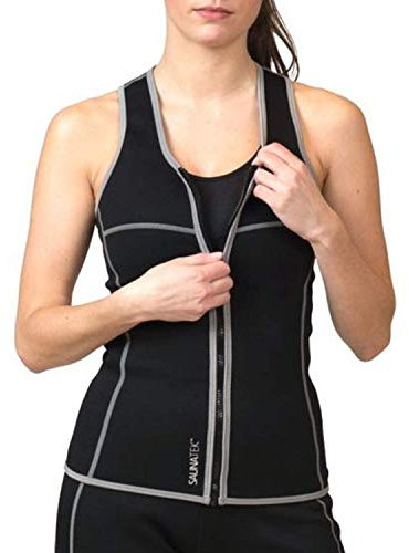 SaunaTek Women's Neoprene Sauna Sweat Suit Vest for Weight Loss and Body Shaping, XL