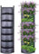 Longsing Fioriera da Parete Verticale Sacchi per Piante Fioriera da Giardino Verticale Sacchetto per Piante Nero da Giardinaggio Verde da Esterno per Fiori 7 Tasca 100 * 30 cm
