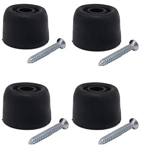 Rubber Door Stop Black Pack of 4