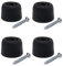 Rubber Door Stop Black Pack of 4