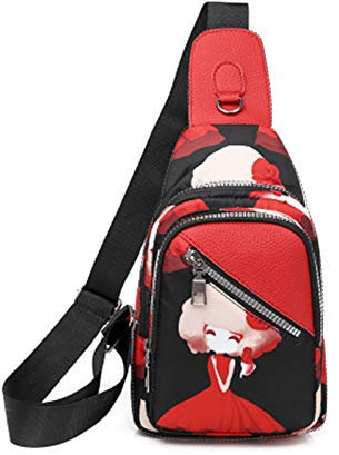 FANDARE Damen Brusttasche Mode Sling Bag Rucksack Mädchen Schultertasche Crossbody Umhängetasche Reisen Wandern Sport Fitness Daypack Dauerhaft Oxford-Stoff Kleines Mädchen