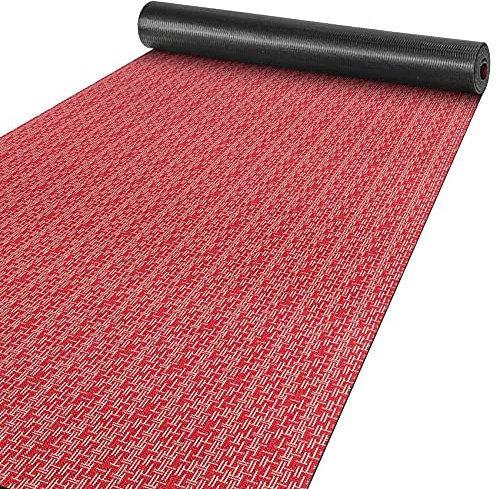 ANRO Läufer Teppich-Läufer Flur Küchenläufer rutschfest waschbar Teppichläufer Küchenteppich anpassbar Itaca Rot 100x67cm bis 5m Länge