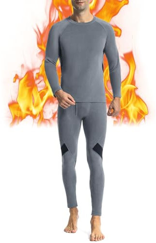 Runhit Thermounterwäsche Herren Winter Funktionsunterwäsche Thermounterhose Herren Unterhosen Lang Funktionswäsche Skiunterwäsche Thermo Unterwäsche Männer Extra Warm XL