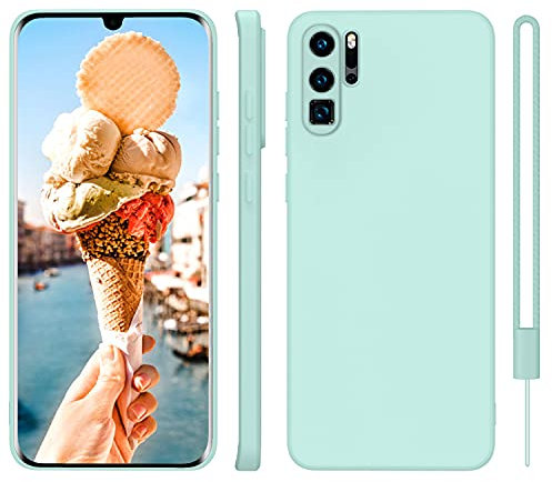 ORDA für Huawei P30 Pro New Edition Hülle Silikon Case, Ultra Dünn mit Microfiber, Kameraschutz und Bildschirmschutz, Kratzfeste Hülle für Huawei P30 Pro Mint Grün
