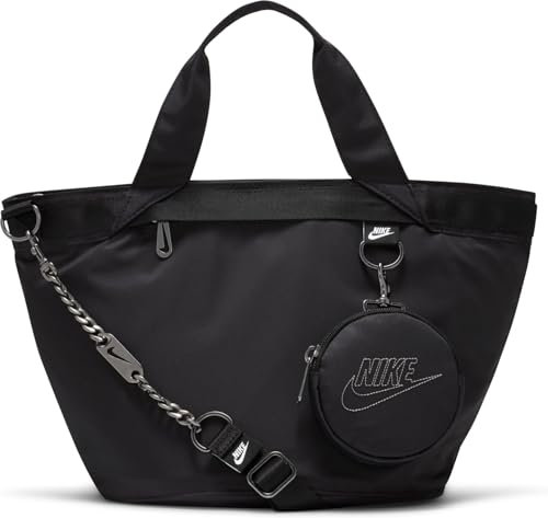 Nike Damen Futura Luxe Tasche, Schwarz/Hellrauchgrau, 8' L x 2' W x 5' H